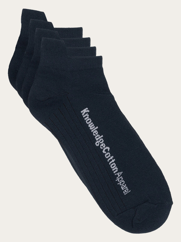 KnowledgeCotton Apparel - UNI 2-pack footie Socks 1001 Total Eclipse