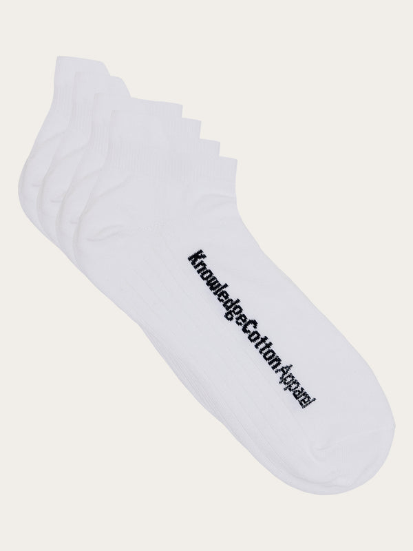 KnowledgeCotton Apparel - UNI 2-pack footie Socks 1010 Bright White