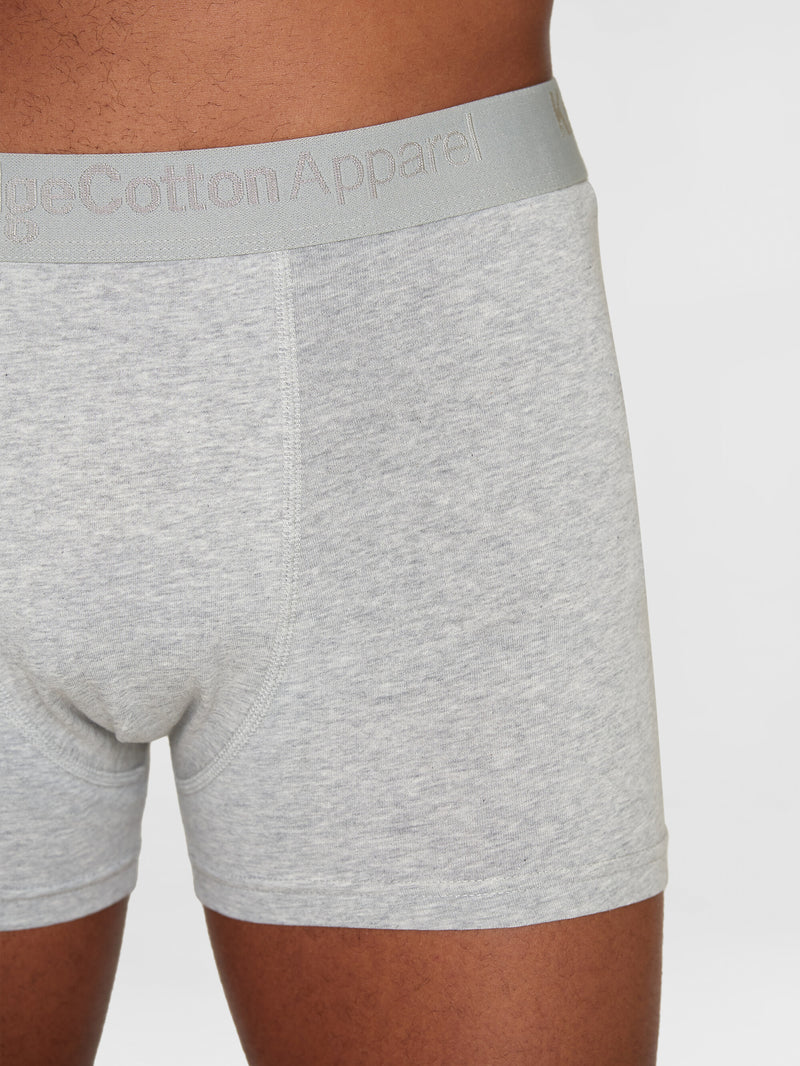 KnowledgeCotton Apparel - MEN 2 pack underwear - GOTS/Vegan Underwears 1012 Grey Melange