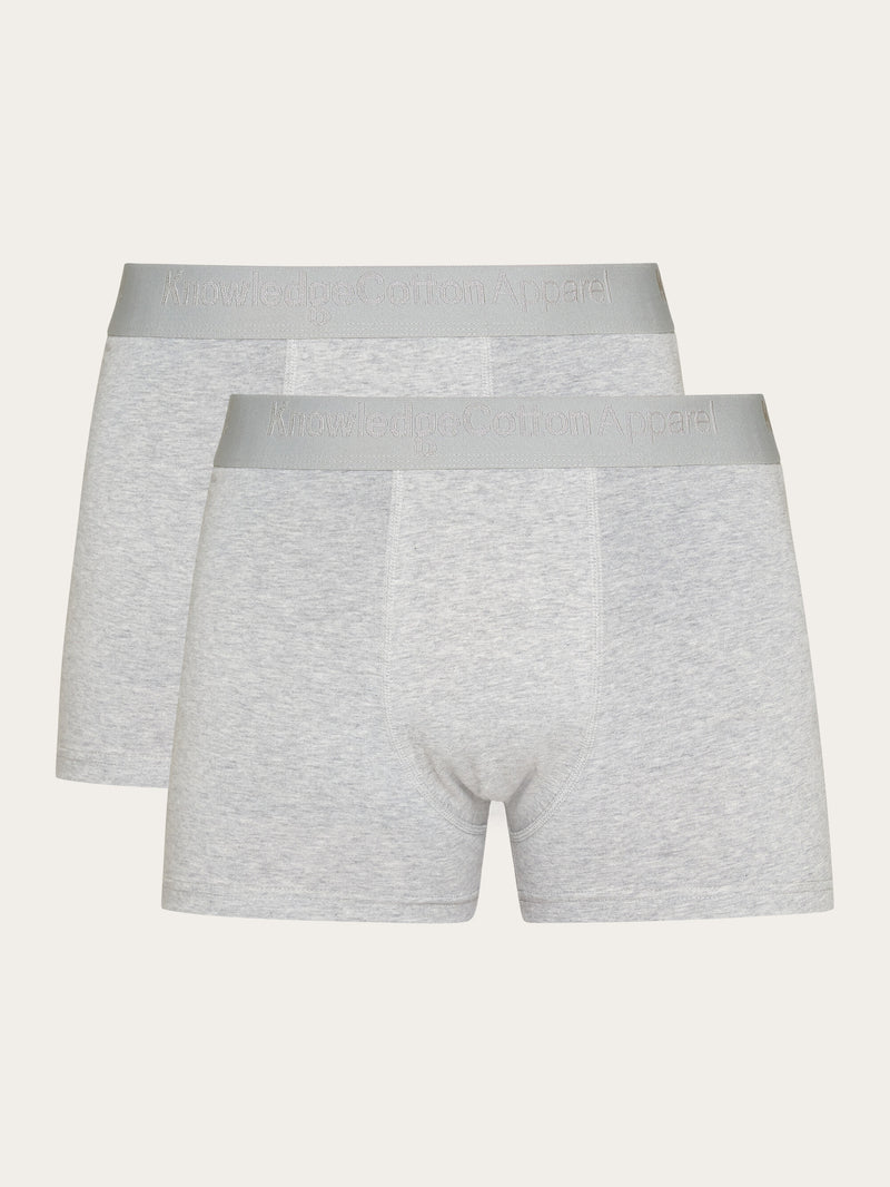 KnowledgeCotton Apparel - MEN 2 pack underwear - GOTS/Vegan Underwears 1012 Grey Melange