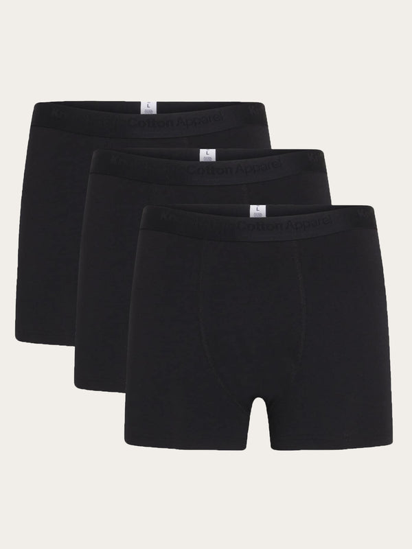 KnowledgeCotton Apparel - MEN 3-pack underwear Underwears 1300 Black Jet