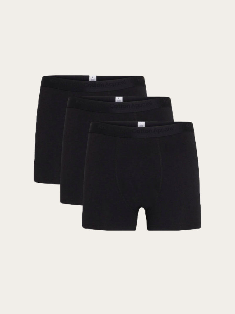 KnowledgeCotton Apparel - MEN 3-pack underwear Underwears 1300 Black Jet