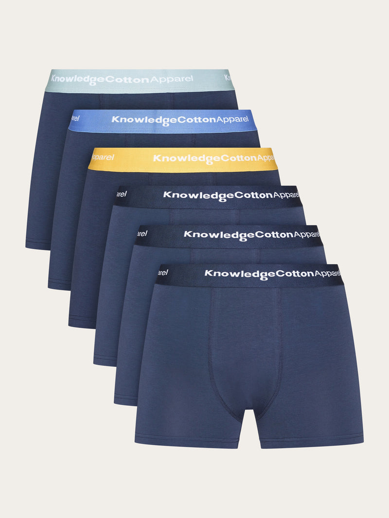 KnowledgeCotton Apparel - MEN 6-pack underwear - GOTS/Vegan Underwears 1001 Total Eclipse