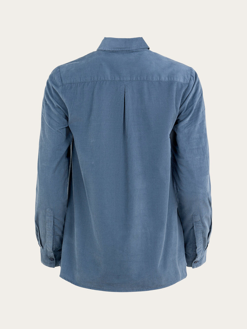 KnowledgeCotton Apparel - WMN A-shape Corduroy shirt Shirts 1361 China Blue