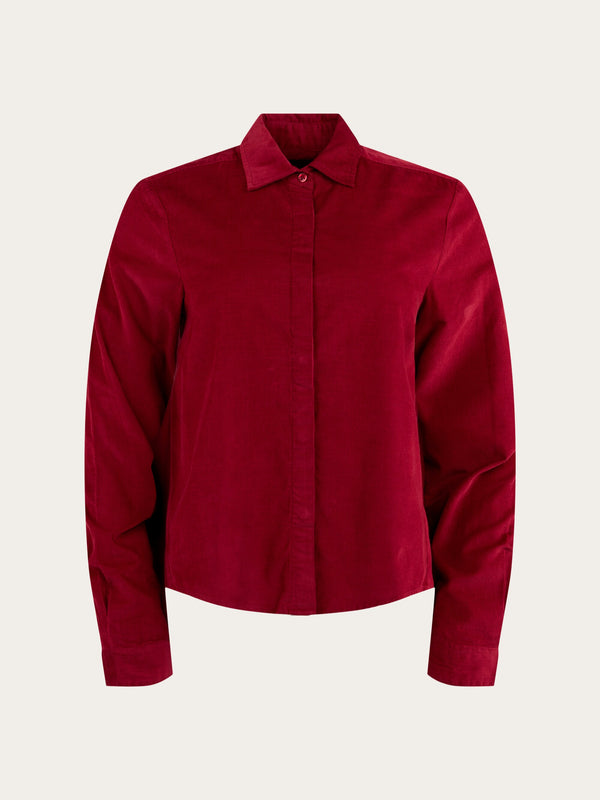 KnowledgeCotton Apparel - WMN A-shape Corduroy shirt Shirts 1364 Rhubarb