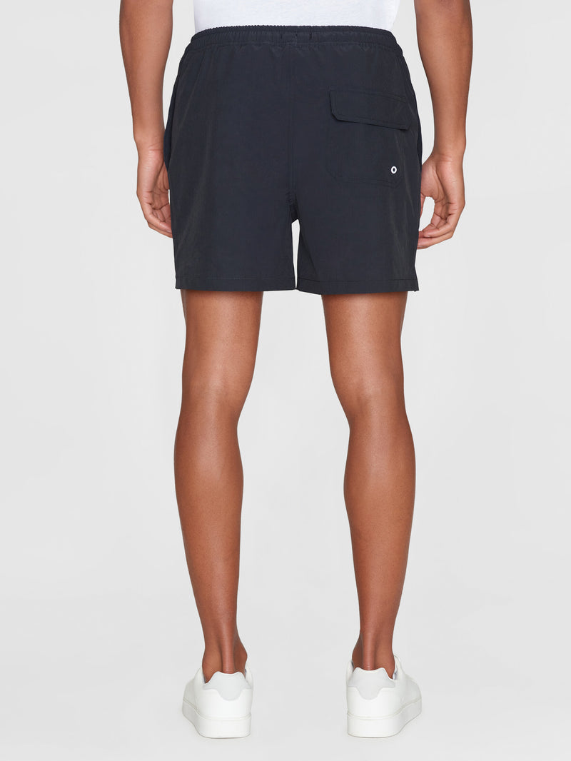 KnowledgeCotton Apparel - MEN BAY stretch swimshorts Swimshorts 1300 Black Jet