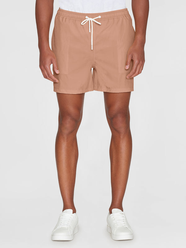 KnowledgeCotton Apparel - MEN BAY stretch swimshorts Swimshorts 1437 Chocolate Malt