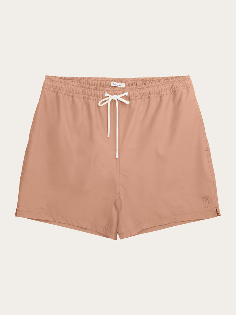 KnowledgeCotton Apparel - MEN BAY stretch swimshorts Swimshorts 1437 Chocolate Malt