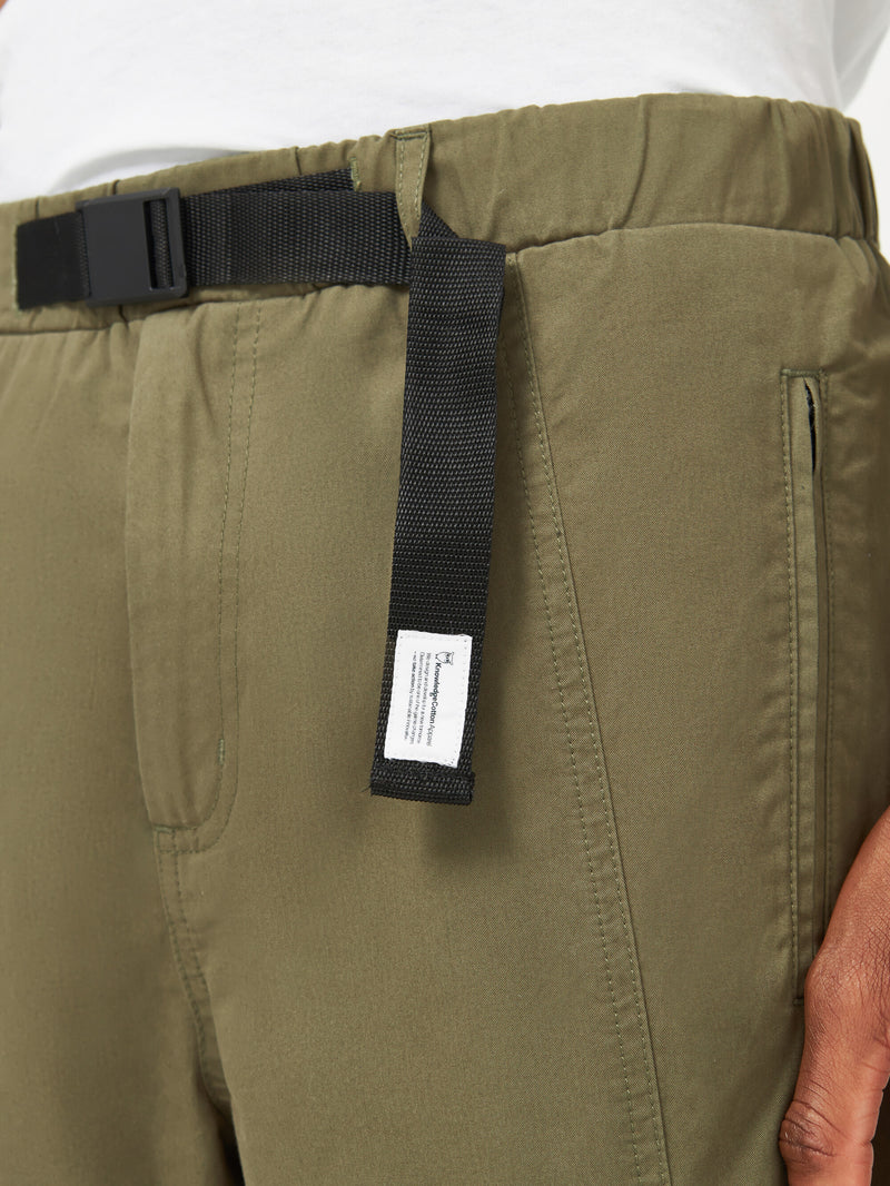 KnowledgeCotton Apparel - MEN BIRCH hybrid twill belt cargo pants Pants 1100 Dark Olive