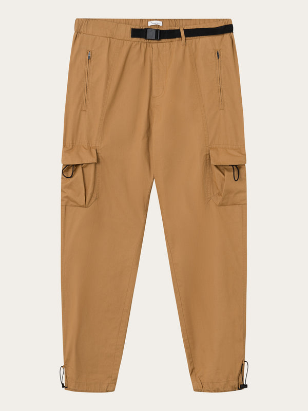 KnowledgeCotton Apparel - MEN BIRCH hybrid twill belt cargo pants Pants 1366 Brown Sugar