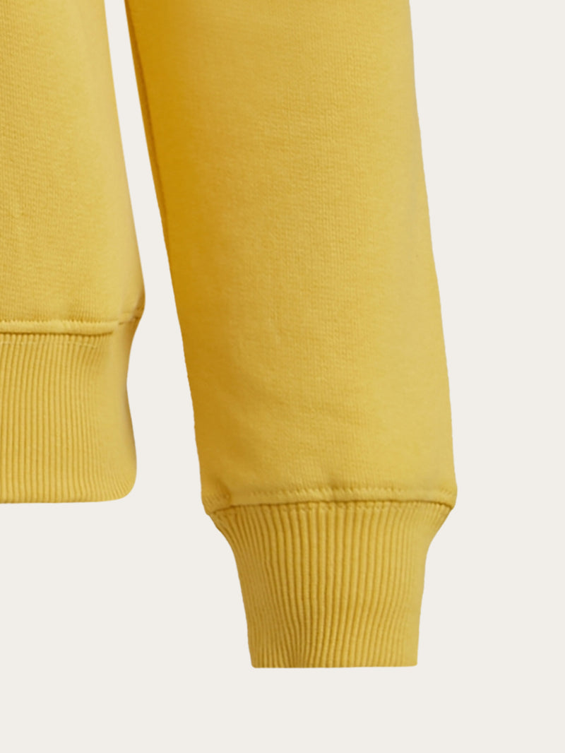 KnowledgeCotton Apparel - YOUNG Badge crew neck sweat Sweats 1429 Misted Yellow