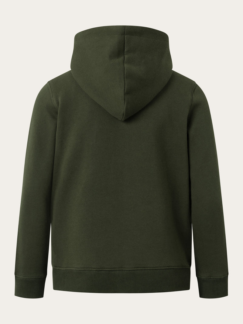 KnowledgeCotton Apparel - YOUNG Badge zip hood sweat Sweats 1090 Forrest Night