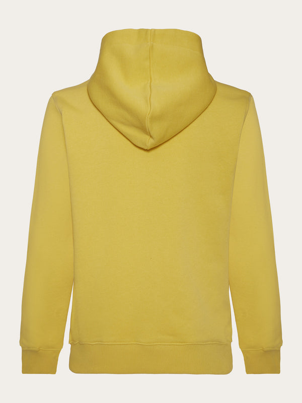 KnowledgeCotton Apparel - YOUNG Badge zip hood sweat Sweats 1429 Misted Yellow