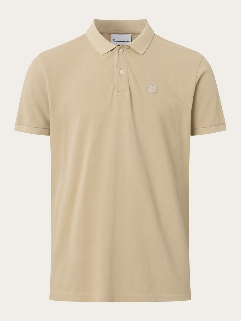 KnowledgeCotton Apparel - MEN Basic badge polo Polos 1347 Safari