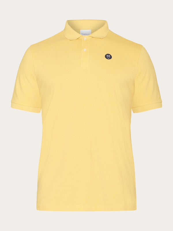 KnowledgeCotton Apparel - MEN Basic badge polo Polos 1429 Misted Yellow