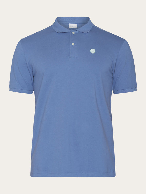 KnowledgeCotton Apparel - MEN Basic badge polo Polos 1432 Moonlight Blue