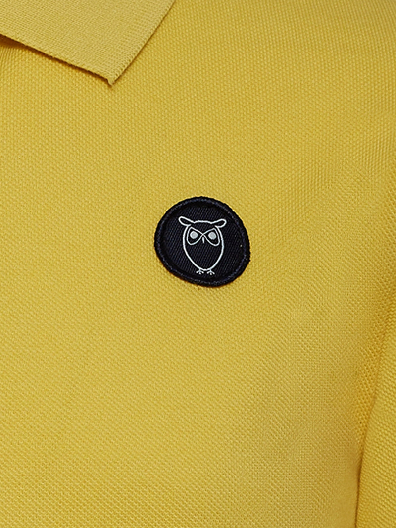 KnowledgeCotton Apparel - YOUNG Basic badge polo - GOTS/Vegan Polos 1429 Misted Yellow