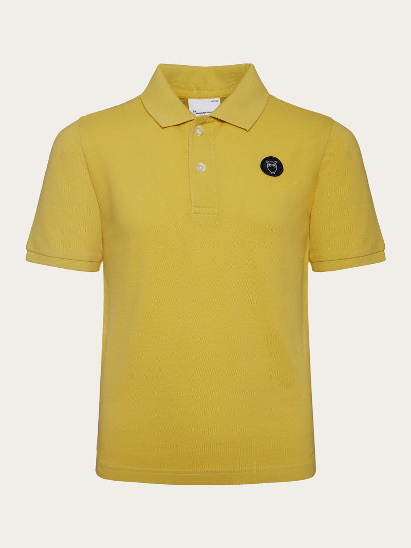 KnowledgeCotton Apparel - YOUNG Basic badge polo - GOTS/Vegan Polos 1429 Misted Yellow