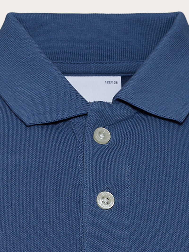 KnowledgeCotton Apparel - YOUNG Basic badge polo - GOTS/Vegan Polos 1432 Moonlight Blue