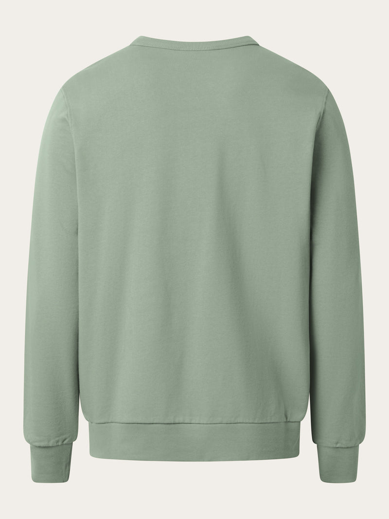 KnowledgeCotton Apparel - MEN Basic badge sweat Sweats 1396 Lily Pad