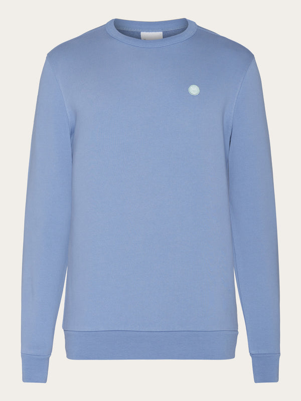 KnowledgeCotton Apparel - MEN Basic badge sweat Sweats 1432 Moonlight Blue