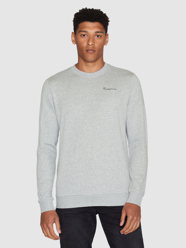 KnowledgeCotton Apparel - MEN Basic knowledgecotton sweat Sweats 1012 Grey Melange