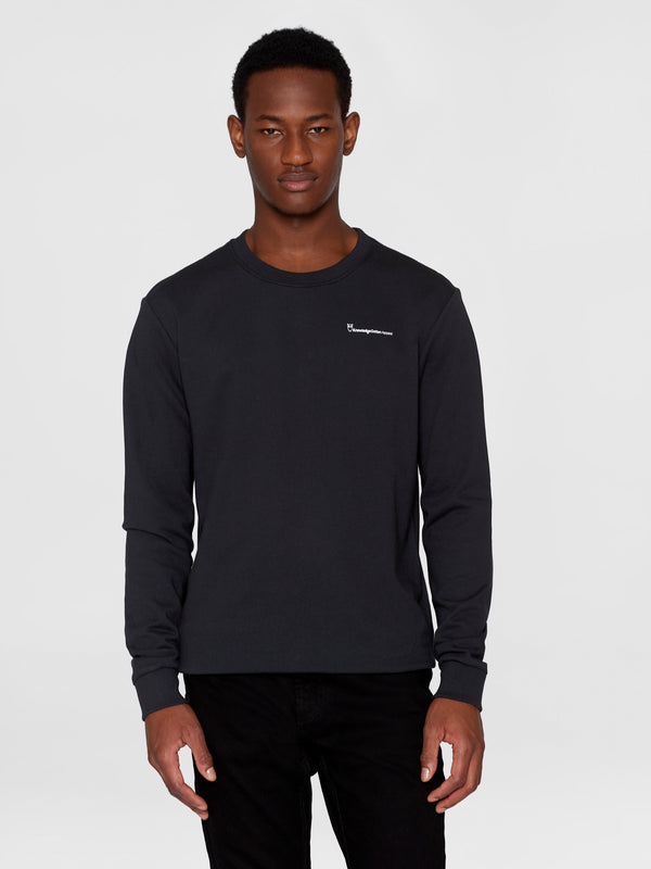 KnowledgeCotton Apparel - MEN Basic knowledgecotton sweat Sweats 1300 Black Jet