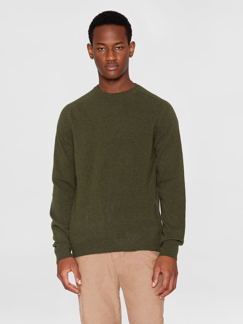 KnowledgeCotton Apparel - MEN Basic o-neck knit Knits 1090 Forrest Night