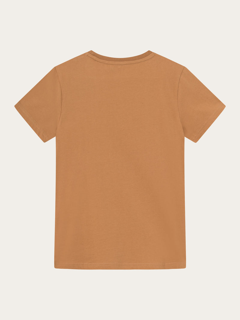 KnowledgeCotton Apparel - WMN Basic t-shirt T-shirts 1366 Brown Sugar