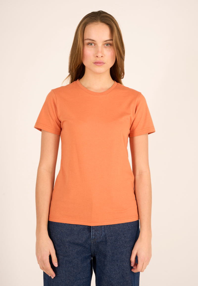 KnowledgeCotton Apparel - WMN Basic t-shirt T-shirts 1367 Autumn Leaf