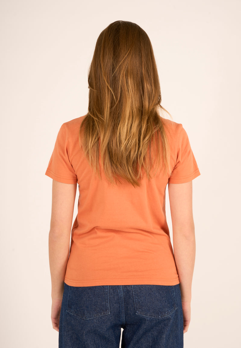 KnowledgeCotton Apparel - WMN Basic t-shirt T-shirts 1367 Autumn Leaf