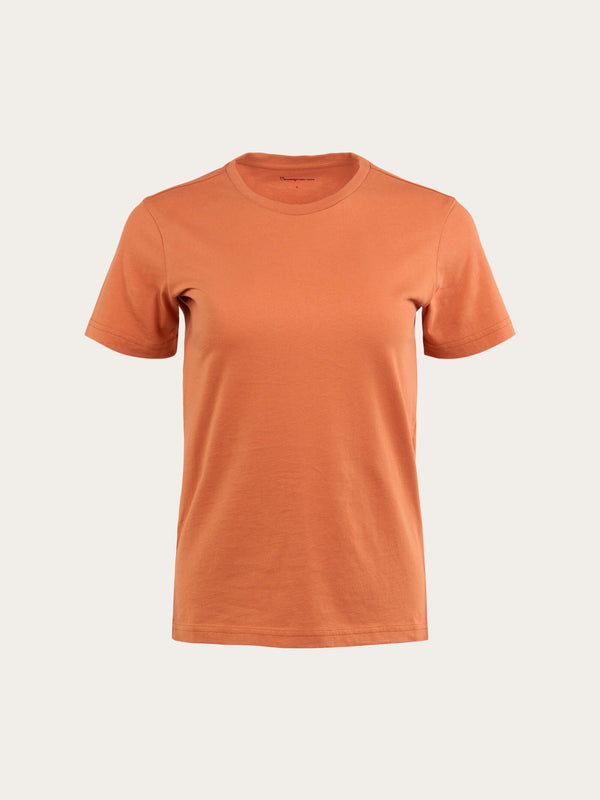 KnowledgeCotton Apparel - WMN Basic t-shirt T-shirts 1367 Autumn Leaf