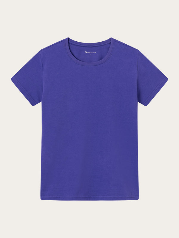 KnowledgeCotton Apparel - WMN Basic t-shirt T-shirts 1416 Deep Purple