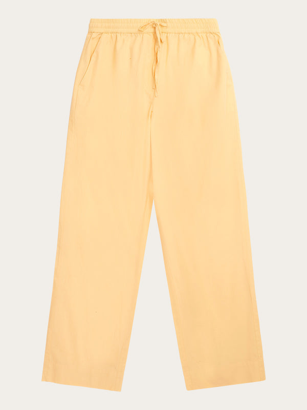 KnowledgeCotton Apparel - WMN CHLOE barrel high-rise poplin elastic waistband pants Pants 1352 Impala