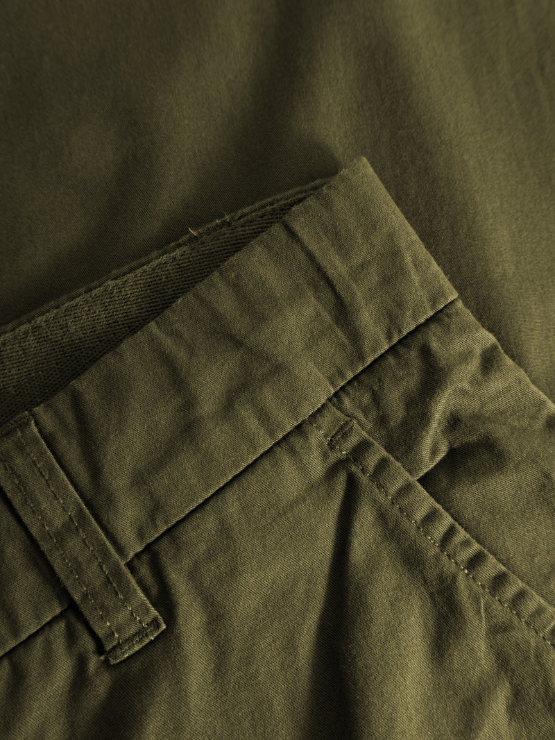 KnowledgeCotton Apparel - MEN CHUCK regular chino poplin pant Pants 1068 Burned Olive