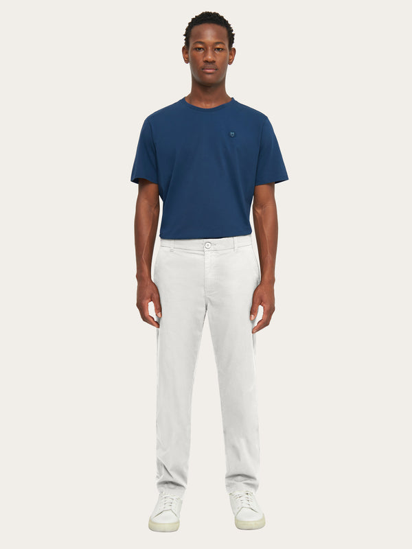 KnowledgeCotton Apparel - MEN CHUCK regular chino poplin pant Pants 1334 Snow White