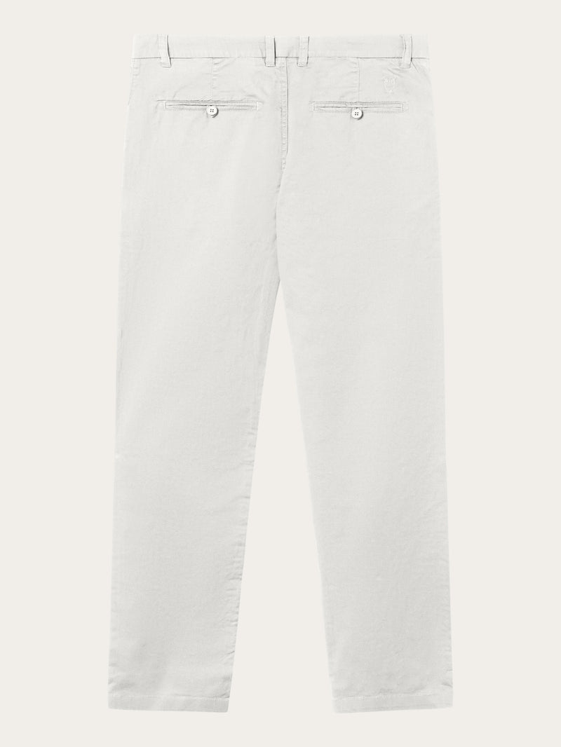 KnowledgeCotton Apparel - MEN CHUCK regular chino poplin pant Pants 1334 Snow White