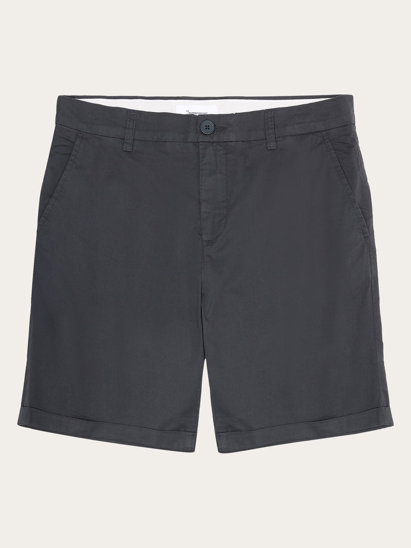 KnowledgeCotton Apparel - MEN CHUCK regular chino poplin shorts Shorts 1167 Phantom