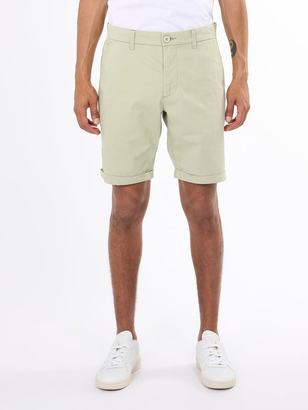 KnowledgeCotton Apparel - MEN CHUCK regular chino poplin shorts Shorts 1380 Swamp