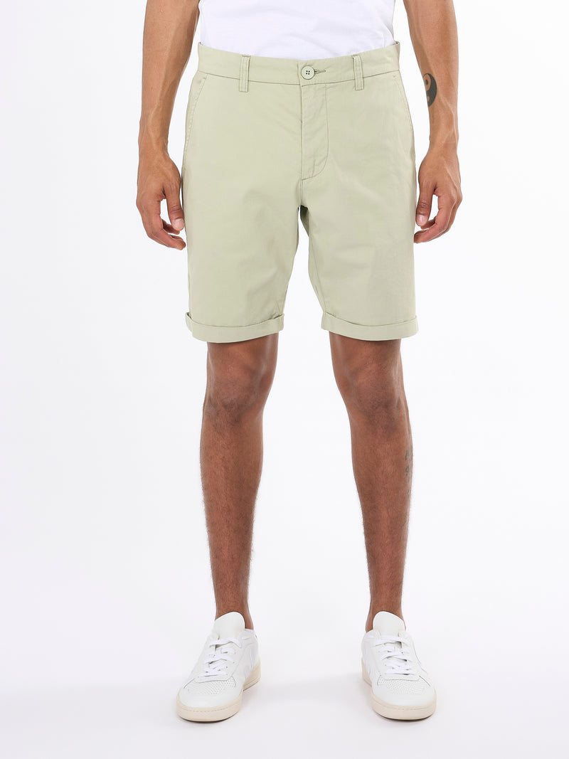 KnowledgeCotton Apparel - MEN CHUCK regular chino poplin shorts Shorts 1380 Swamp