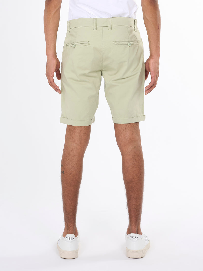 KnowledgeCotton Apparel - MEN CHUCK regular chino poplin shorts Shorts 1380 Swamp