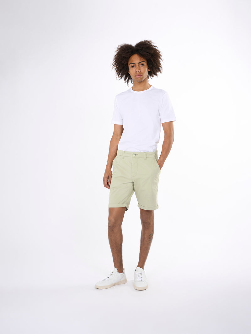 KnowledgeCotton Apparel - MEN CHUCK regular chino poplin shorts Shorts 1380 Swamp