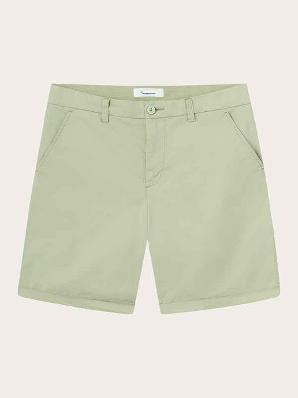 KnowledgeCotton Apparel - MEN CHUCK regular chino poplin shorts Shorts 1380 Swamp