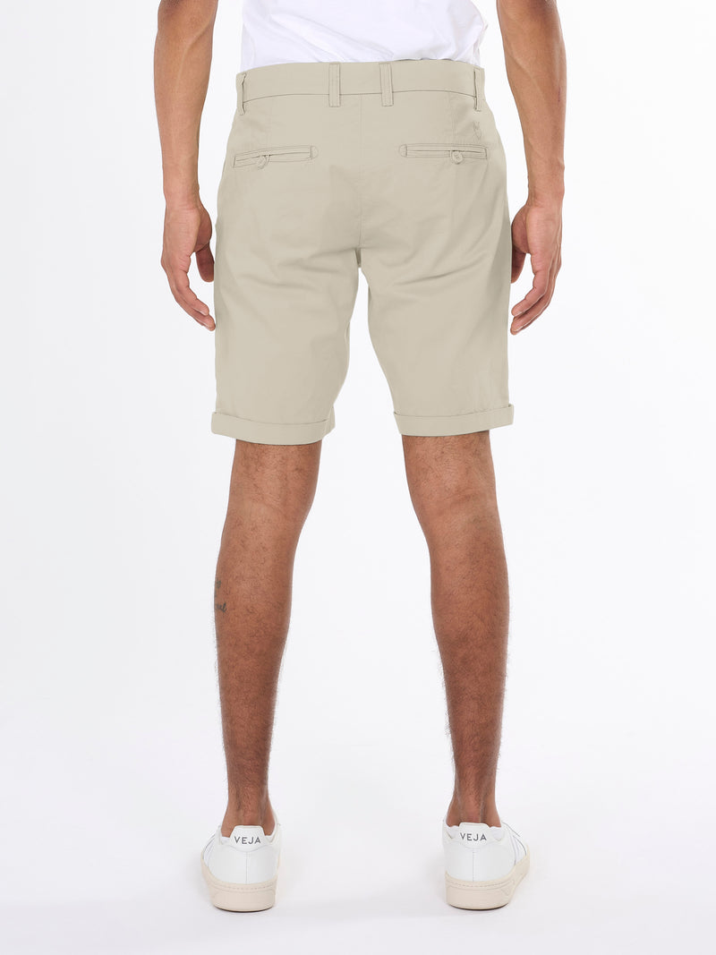 KnowledgeCotton Apparel - MEN CHUCK regular chino poplin shorts Shorts 1387 Egret