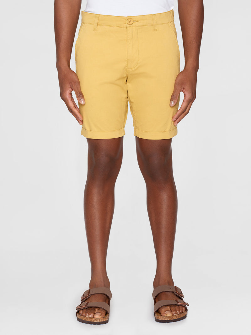 KnowledgeCotton Apparel - MEN CHUCK regular chino poplin shorts Shorts 1475 Olivenite