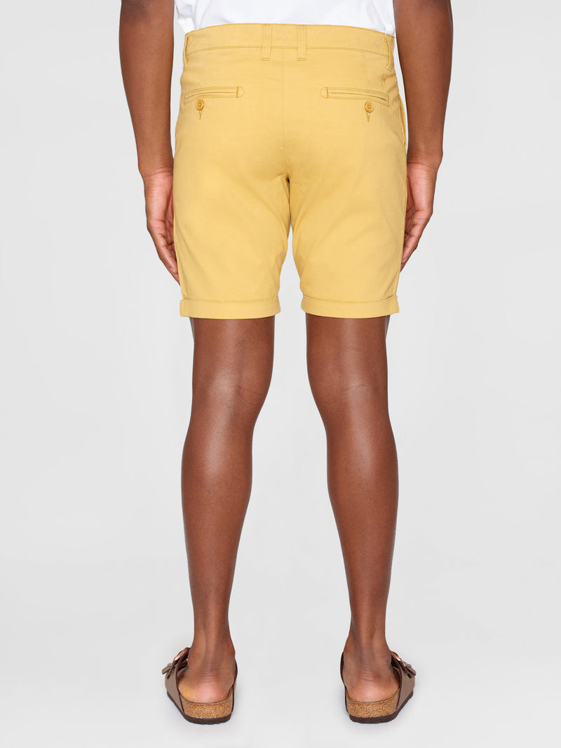 KnowledgeCotton Apparel - MEN CHUCK regular chino poplin shorts Shorts 1475 Olivenite