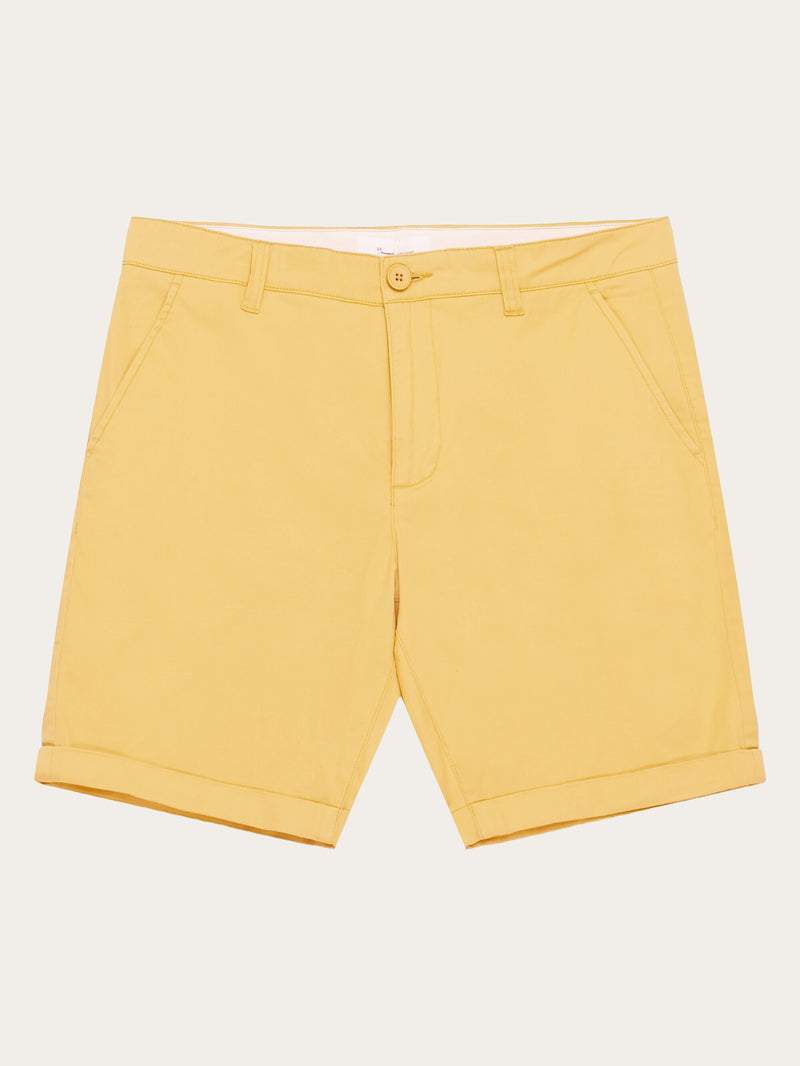 KnowledgeCotton Apparel - MEN CHUCK regular chino poplin shorts Shorts 1475 Olivenite