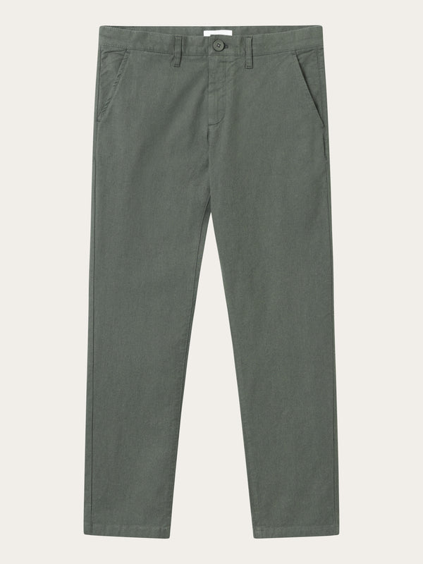 KnowledgeCotton Apparel - MEN CHUCK regular flannel chino pants Pants 1090 Forrest Night