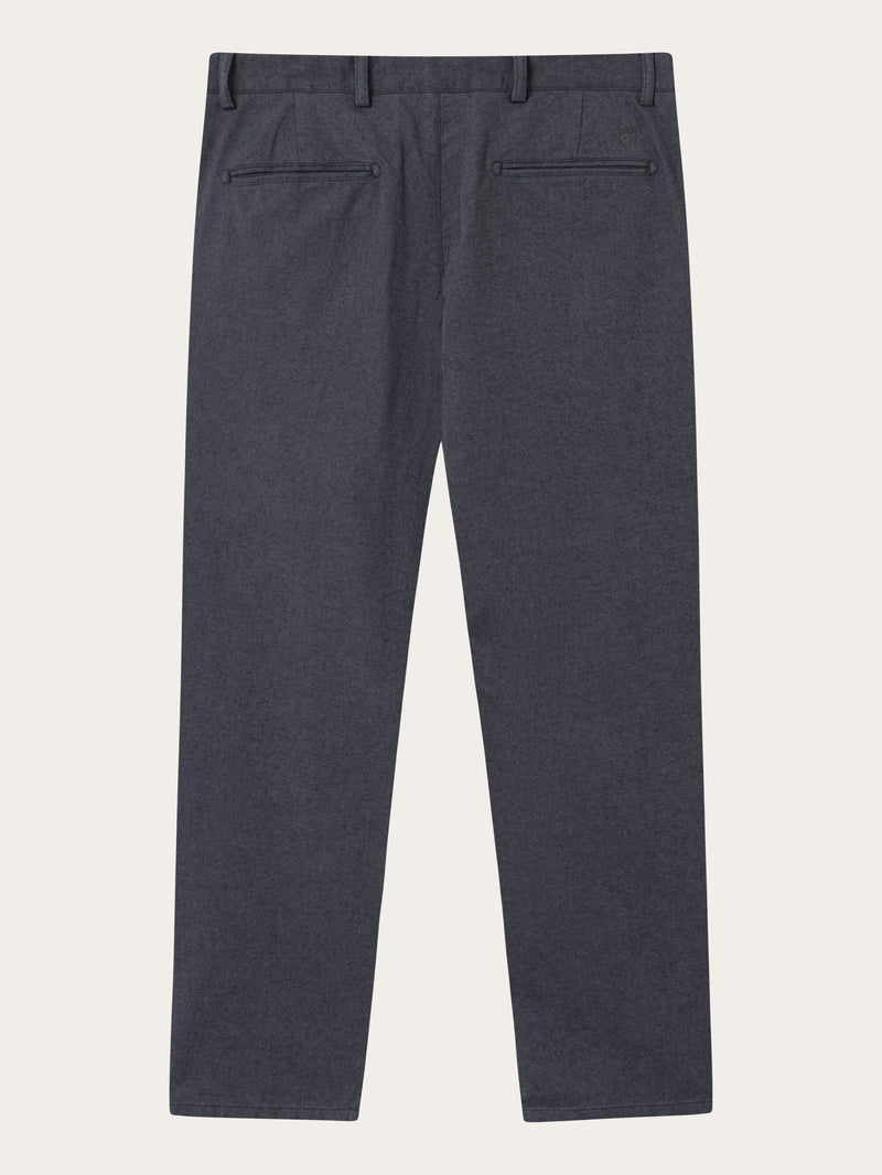 KnowledgeCotton Apparel - MEN CHUCK regular flannel chino pants Pants 1402 Gray Pinstripe