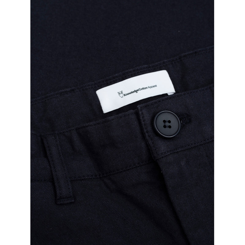 KnowledgeCotton Apparel - MEN CHUCK regular flannel chino pants Pants 1412 Night Sky